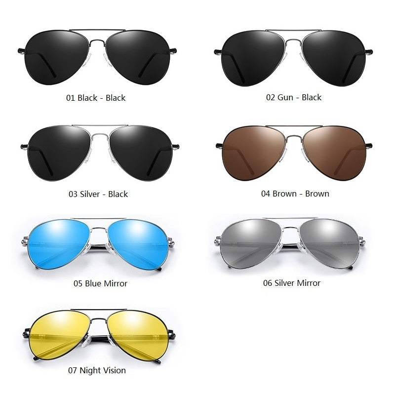 Black Pilot UV400 Sunglasses