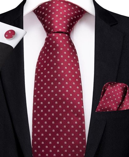 Burgundy Paisley Silk Tie