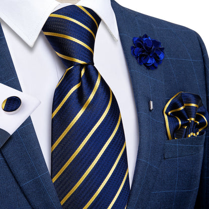 Tie Pocket Square Cufflinks Set