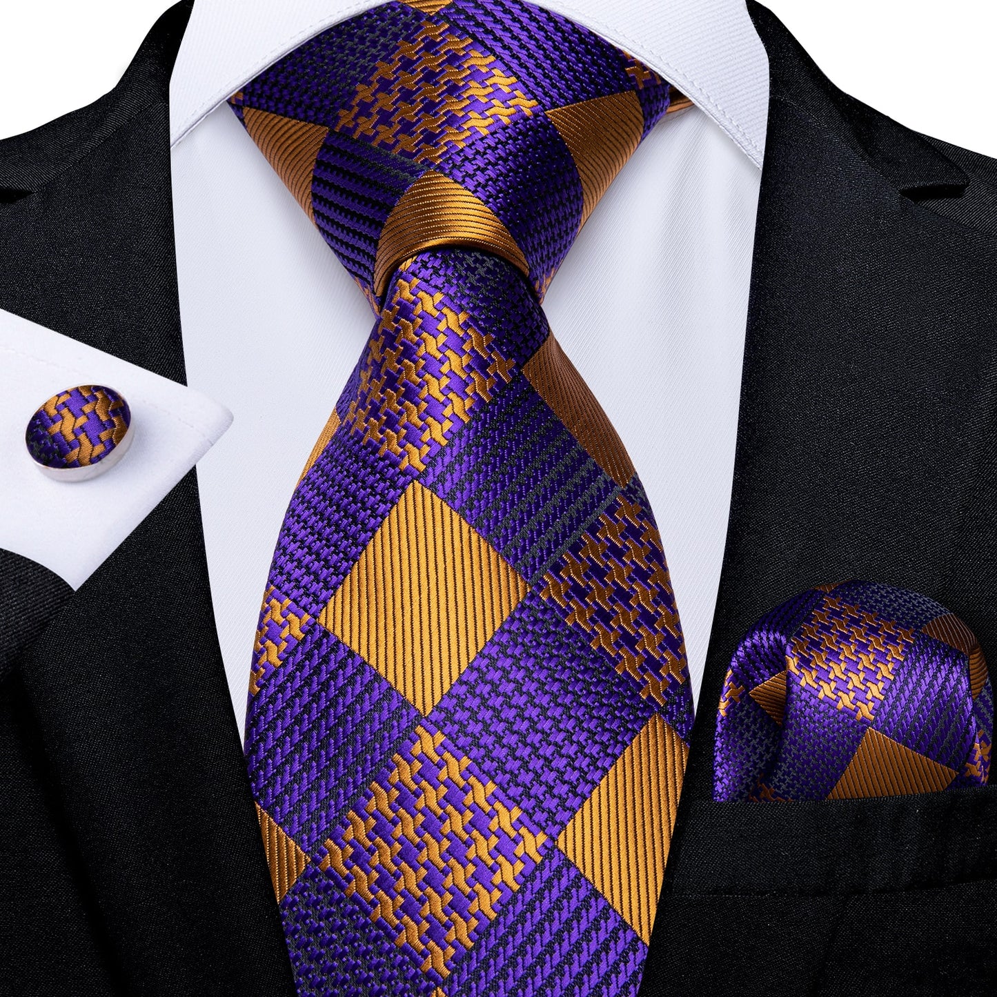 Tie Hanky Cufflinks Set