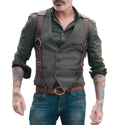 Herringbone Mens Suit Vest