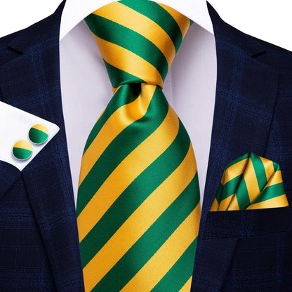 Green Paisley Silk Tie Set