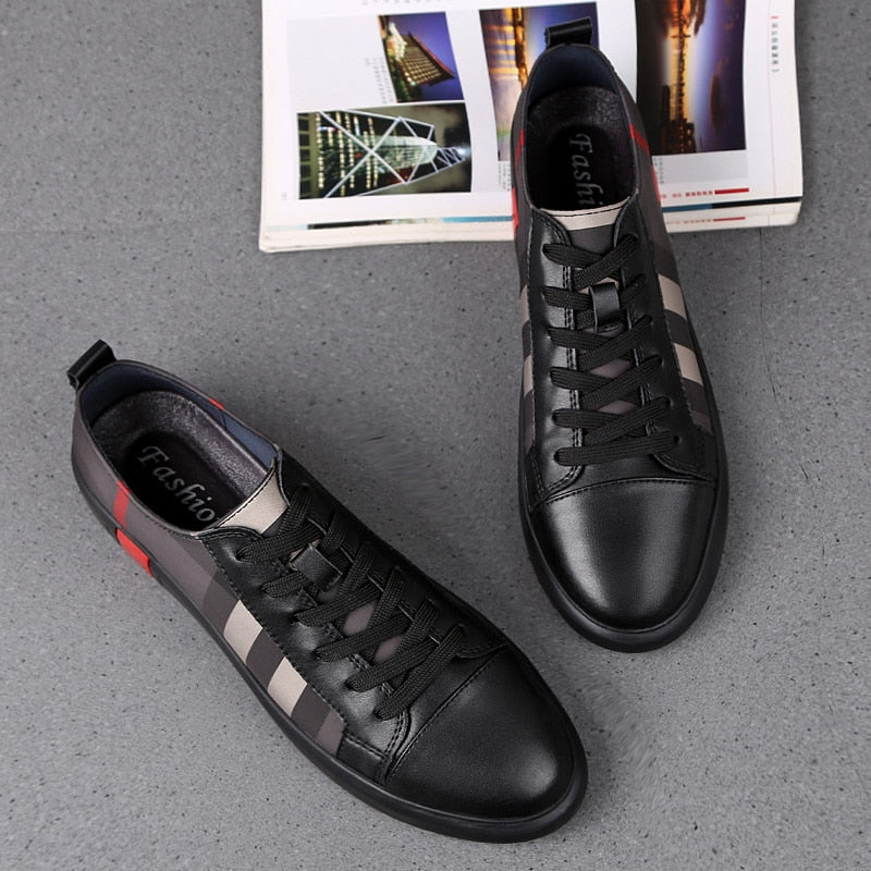 Mens Genuine Leather Sneakers