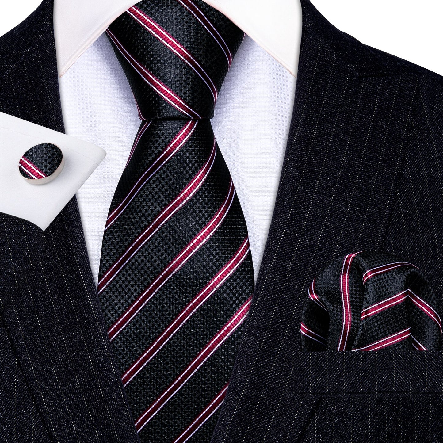 Striped Silk Tie Set