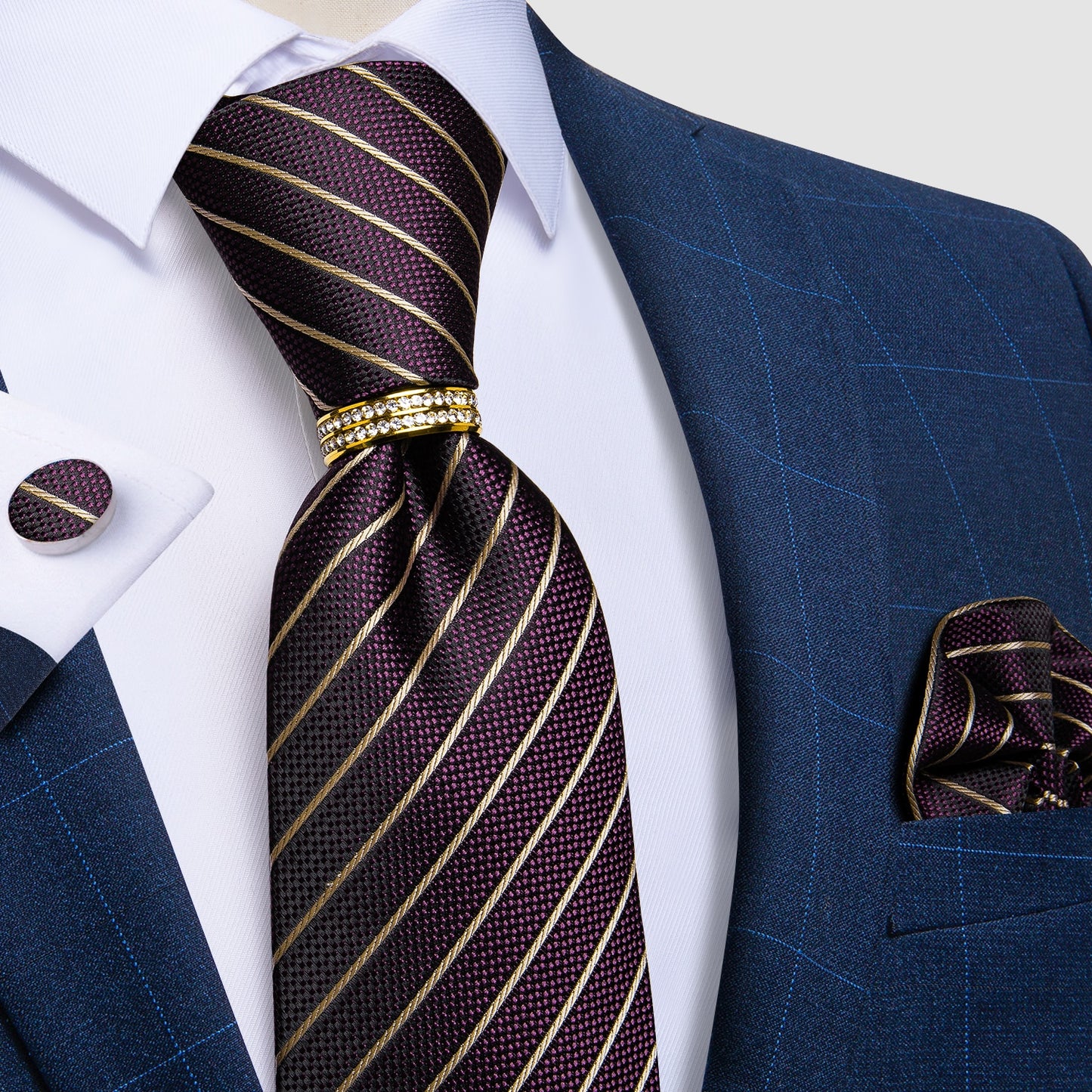 Striped Silk Ties Set