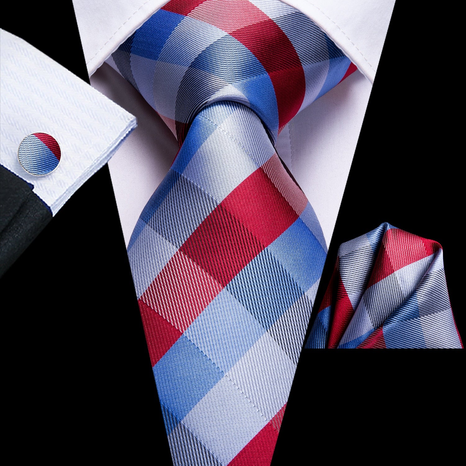 Plaid Silk Tie Set