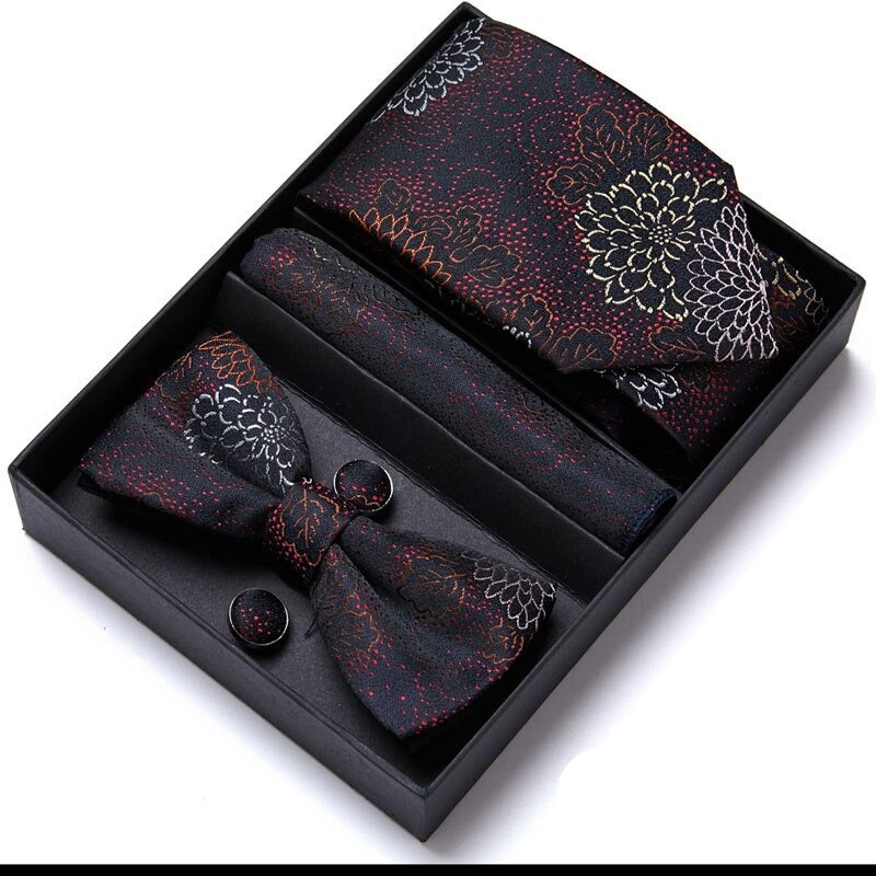 Gift Box Floral Necktie Set