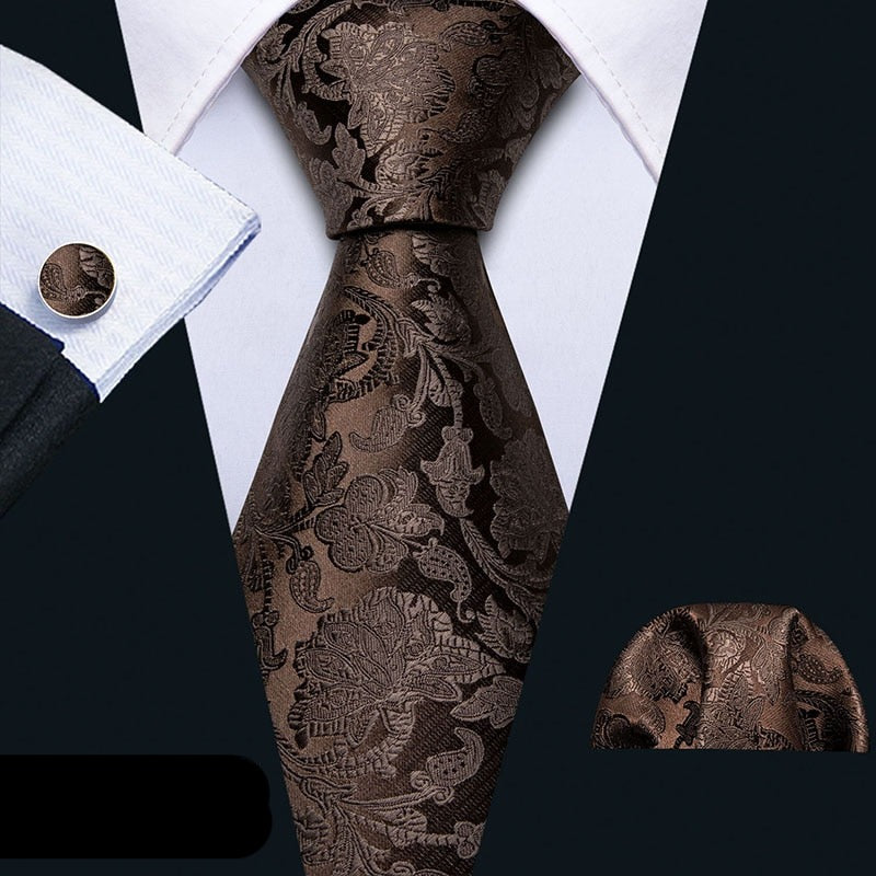 Floral Silk Tie Hanky Set