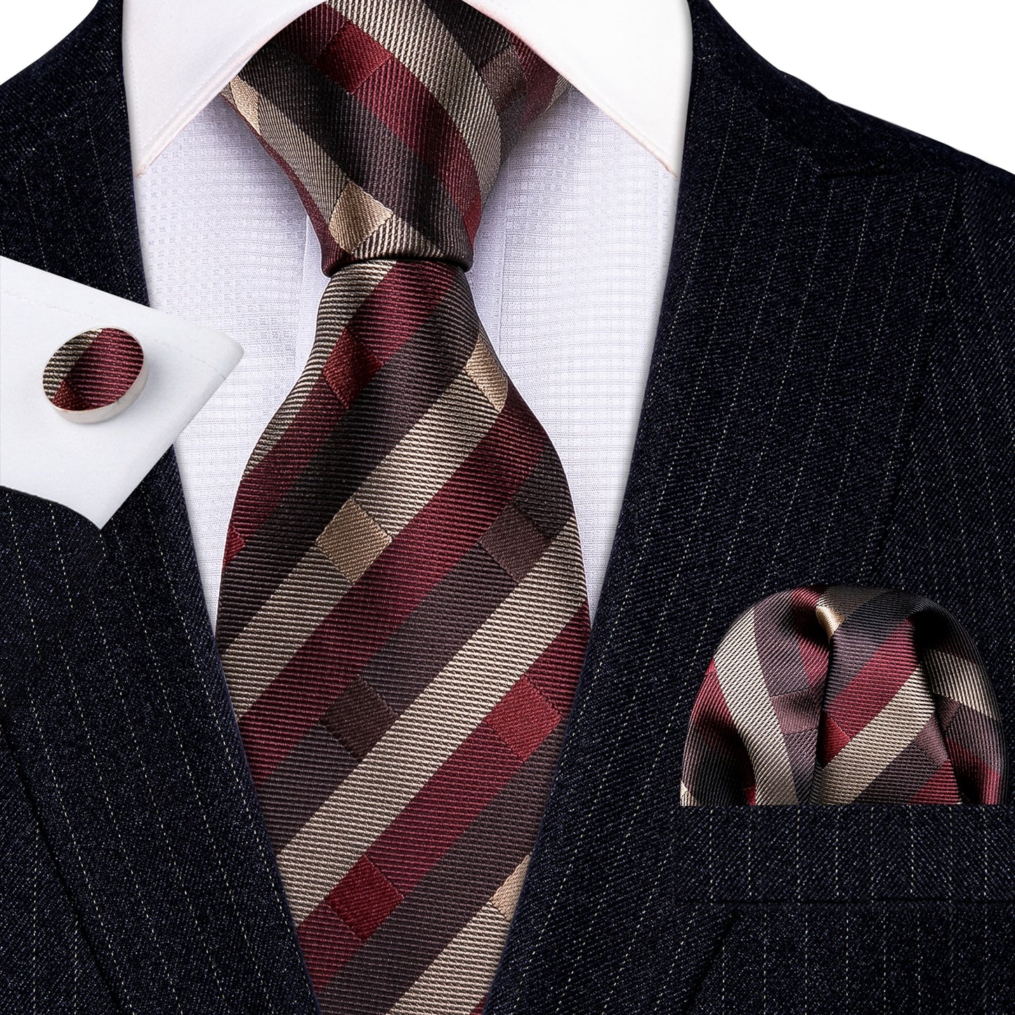 Striped Silk Tie Set