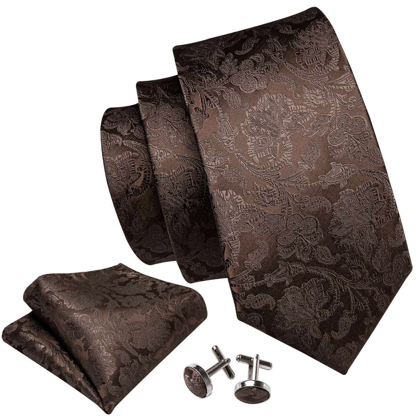 Floral Silk Tie Hanky Set