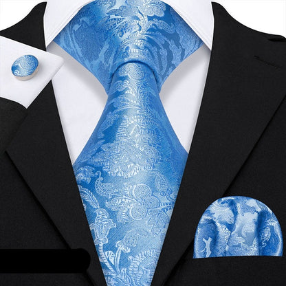 Floral Silk Tie Hanky Set