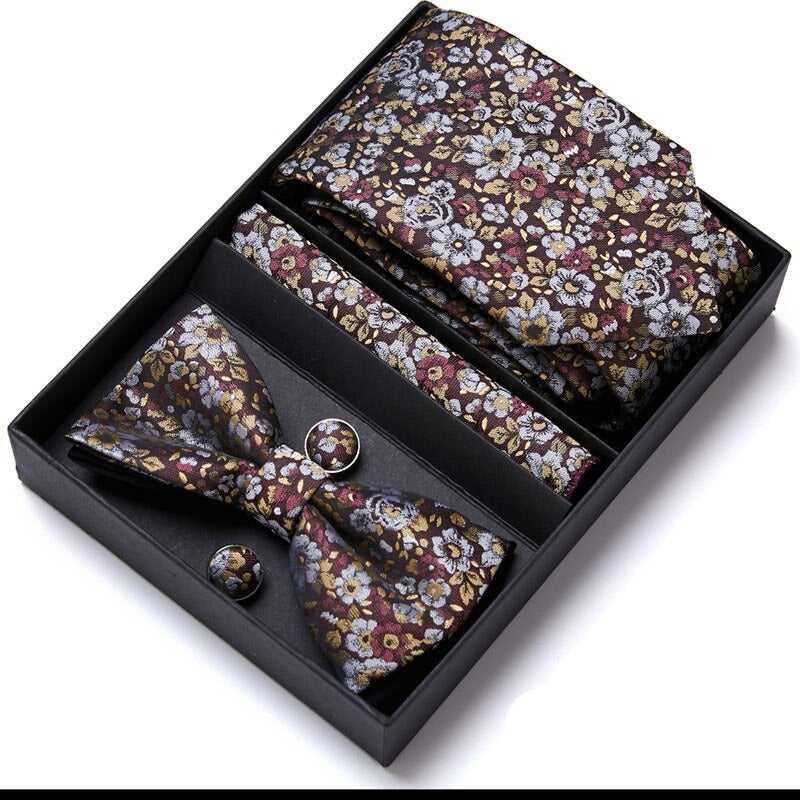 Gift Box Floral Necktie Set