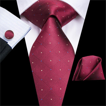 Burgundy Paisley Silk Tie