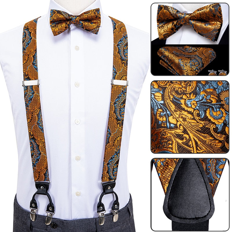 Luxury Bow Tie & Elastic Suspenders