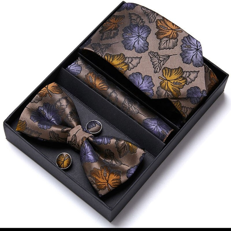 Gift Box Floral Necktie Set