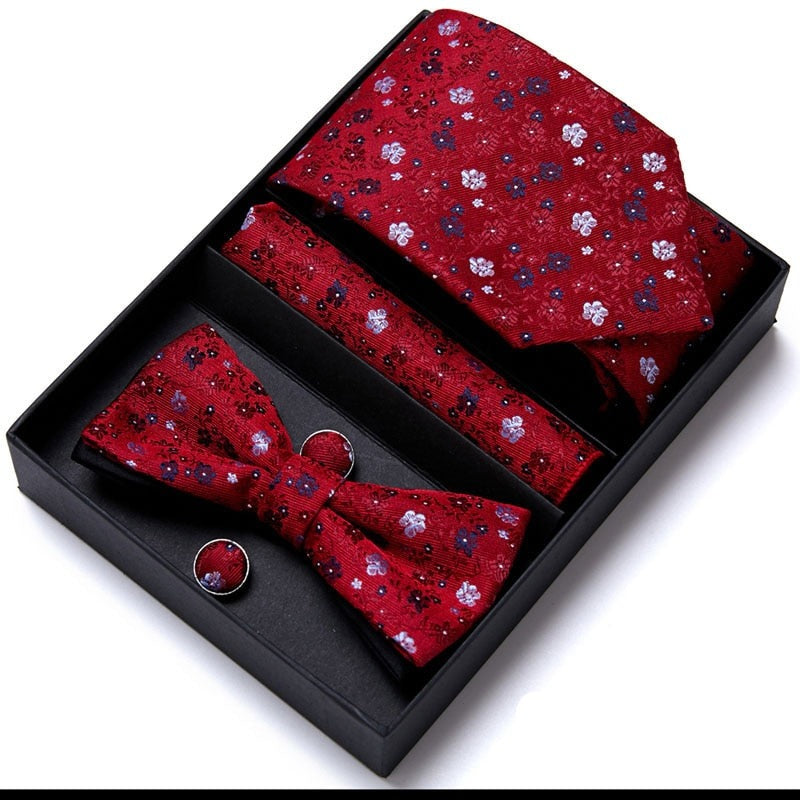 Gift Box Floral Necktie Set