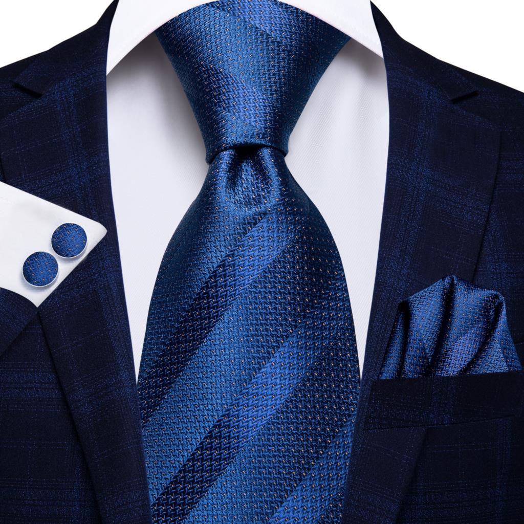 Striped Silk Business Tie Set