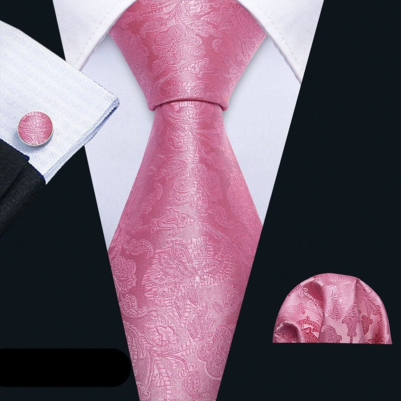 Floral Silk Tie Hanky Set