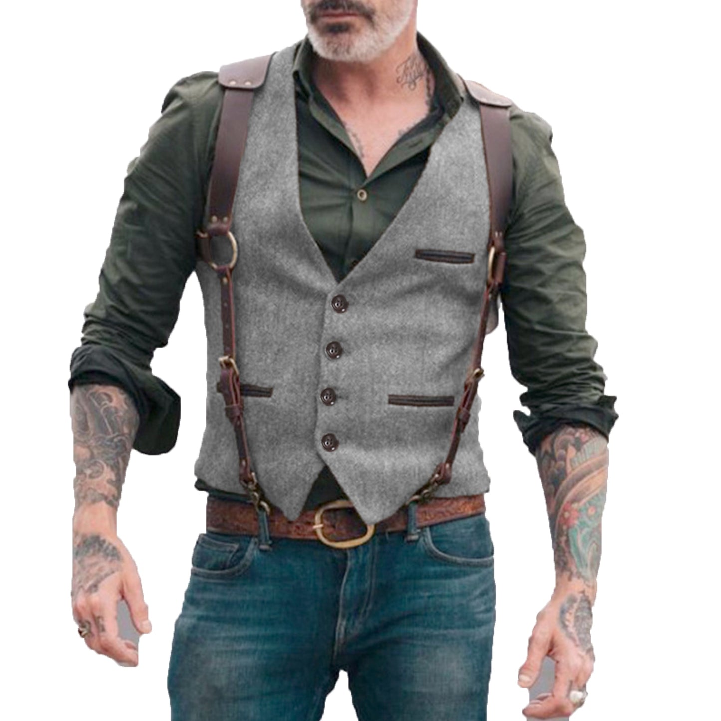 Herringbone Mens Suit Vest