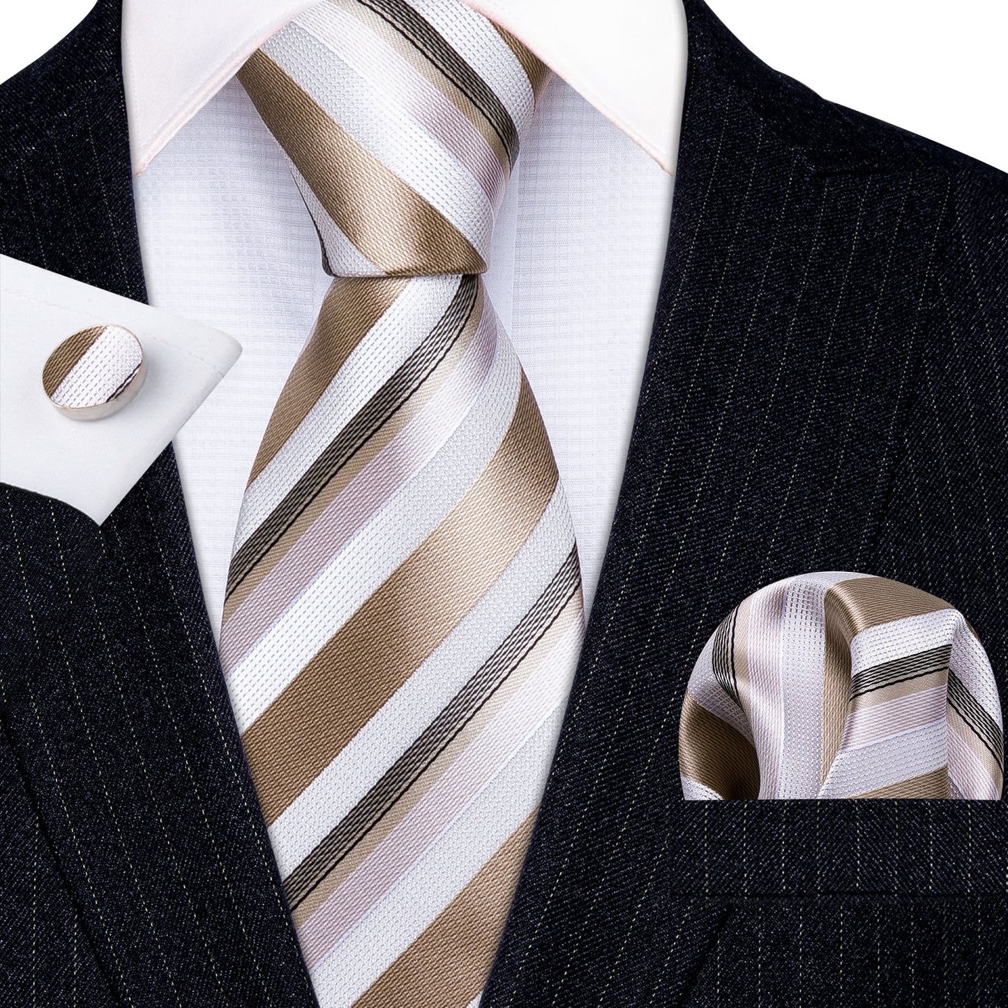 Striped Silk Tie Set