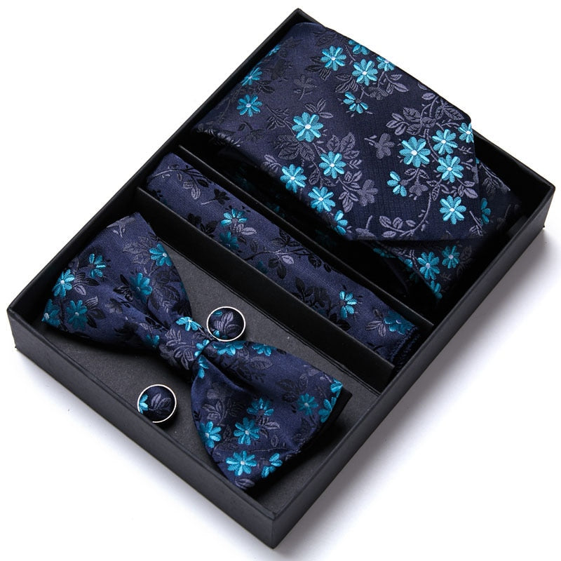 Gift Box Floral Necktie Set