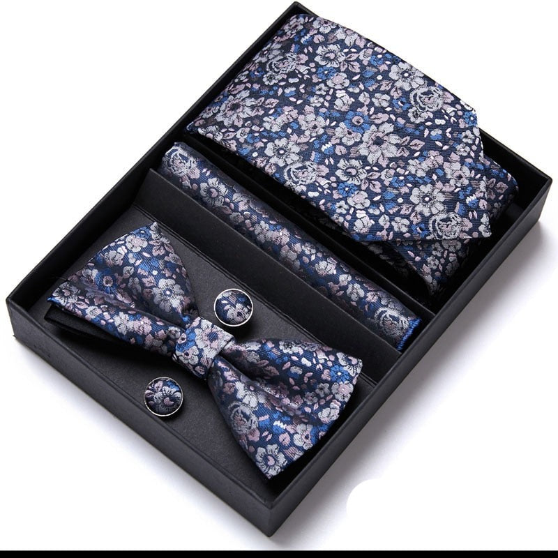 Gift Box Floral Necktie Set