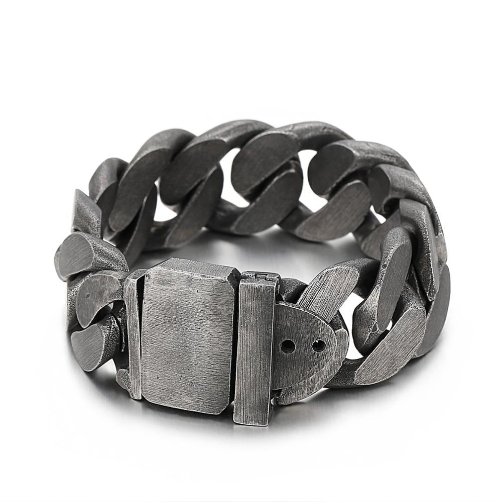 Heavy Black Punk Bracelet