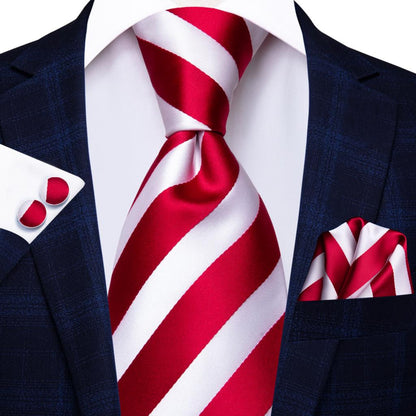 Striped Silk Business Tie Set