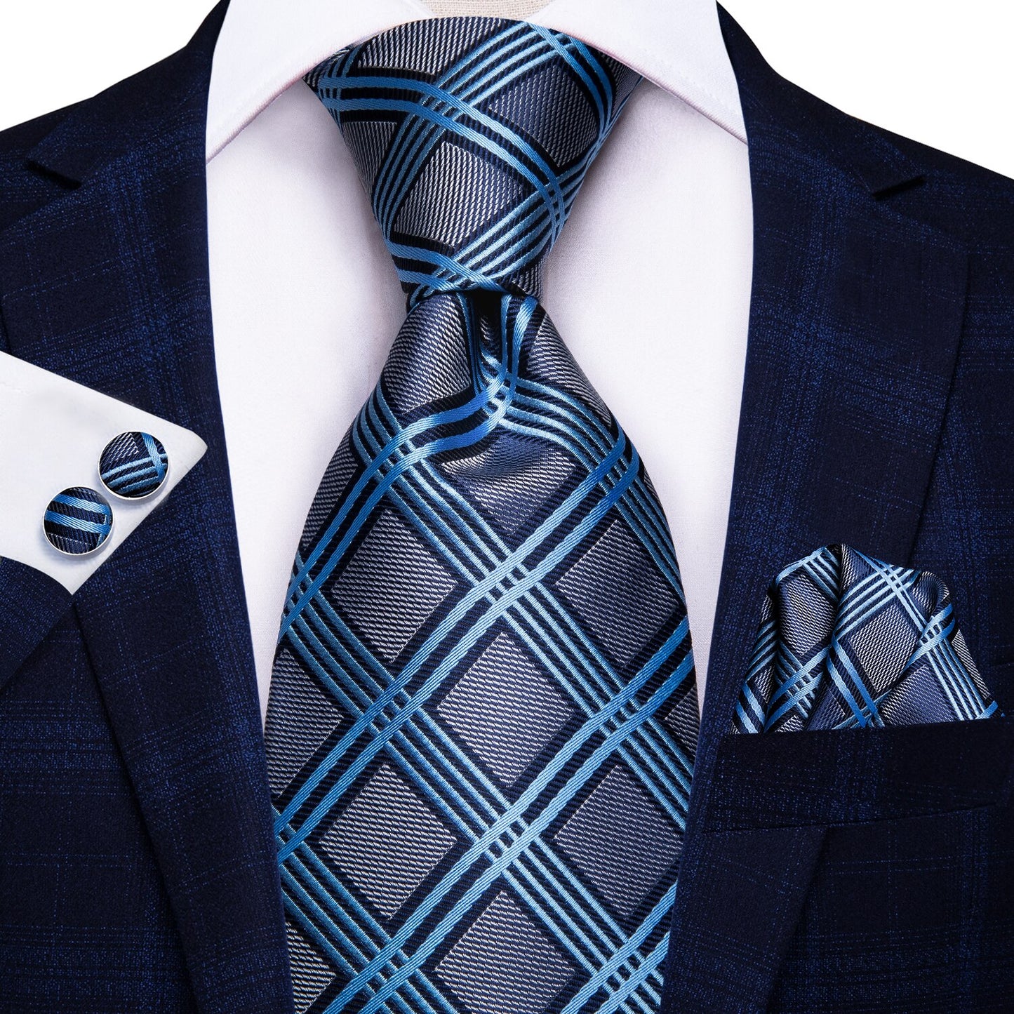 Blue Striped Novelty Tie