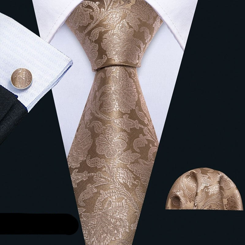 Floral Silk Tie Hanky Set