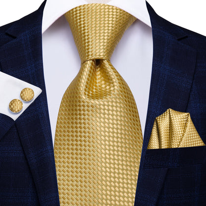 Mens Solid Plaid Tie Set