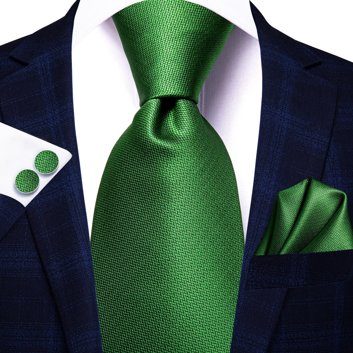 Green Paisley Silk Tie Set