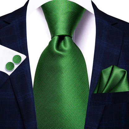 Green Paisley Silk Tie Set