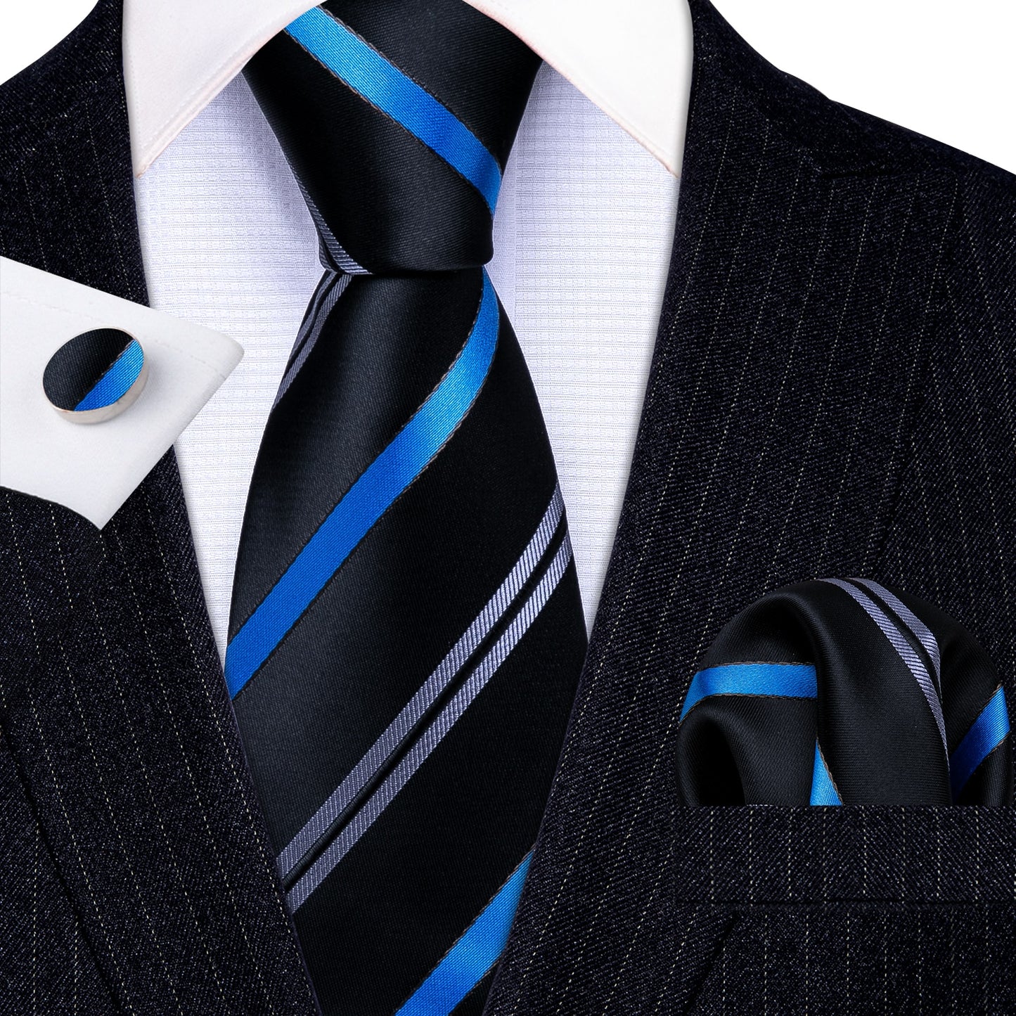 Striped Silk Tie Set