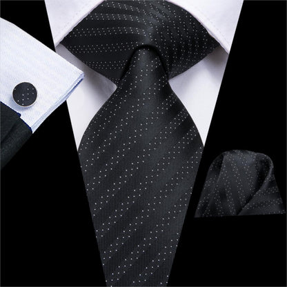 Striped Silk Business Tie Set