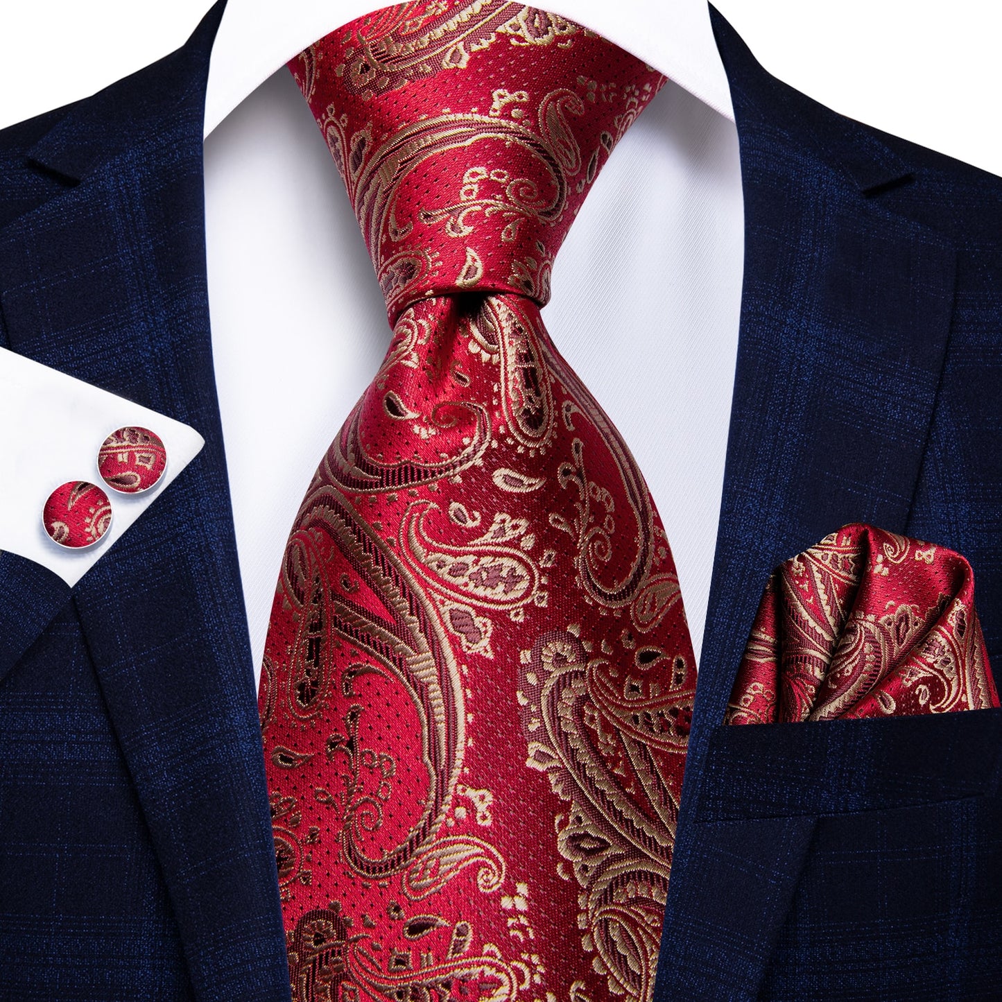 Burgundy Paisley Silk Tie