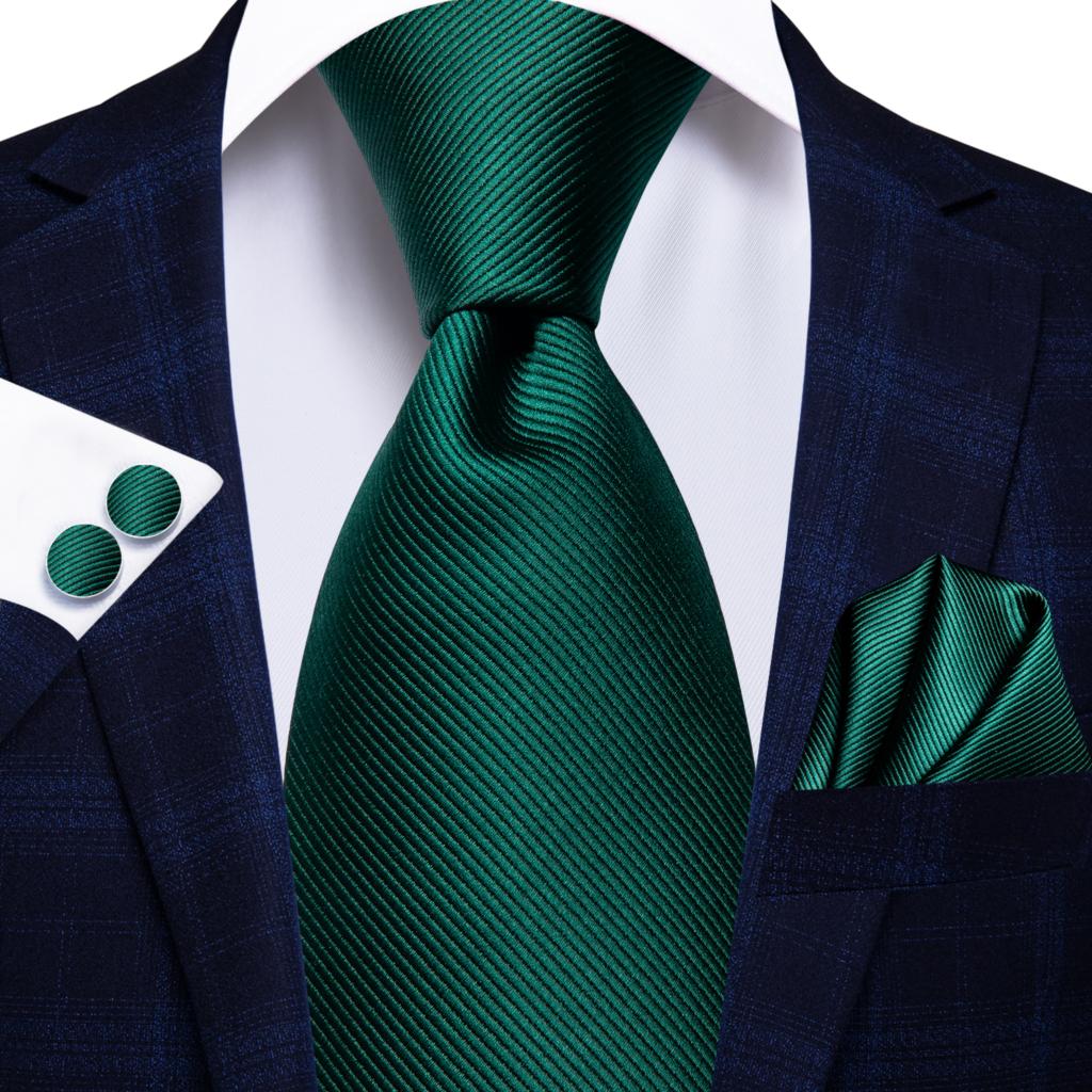 Green Paisley Silk Tie Set