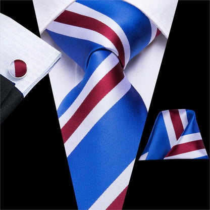 Striped Silk Business Tie Set