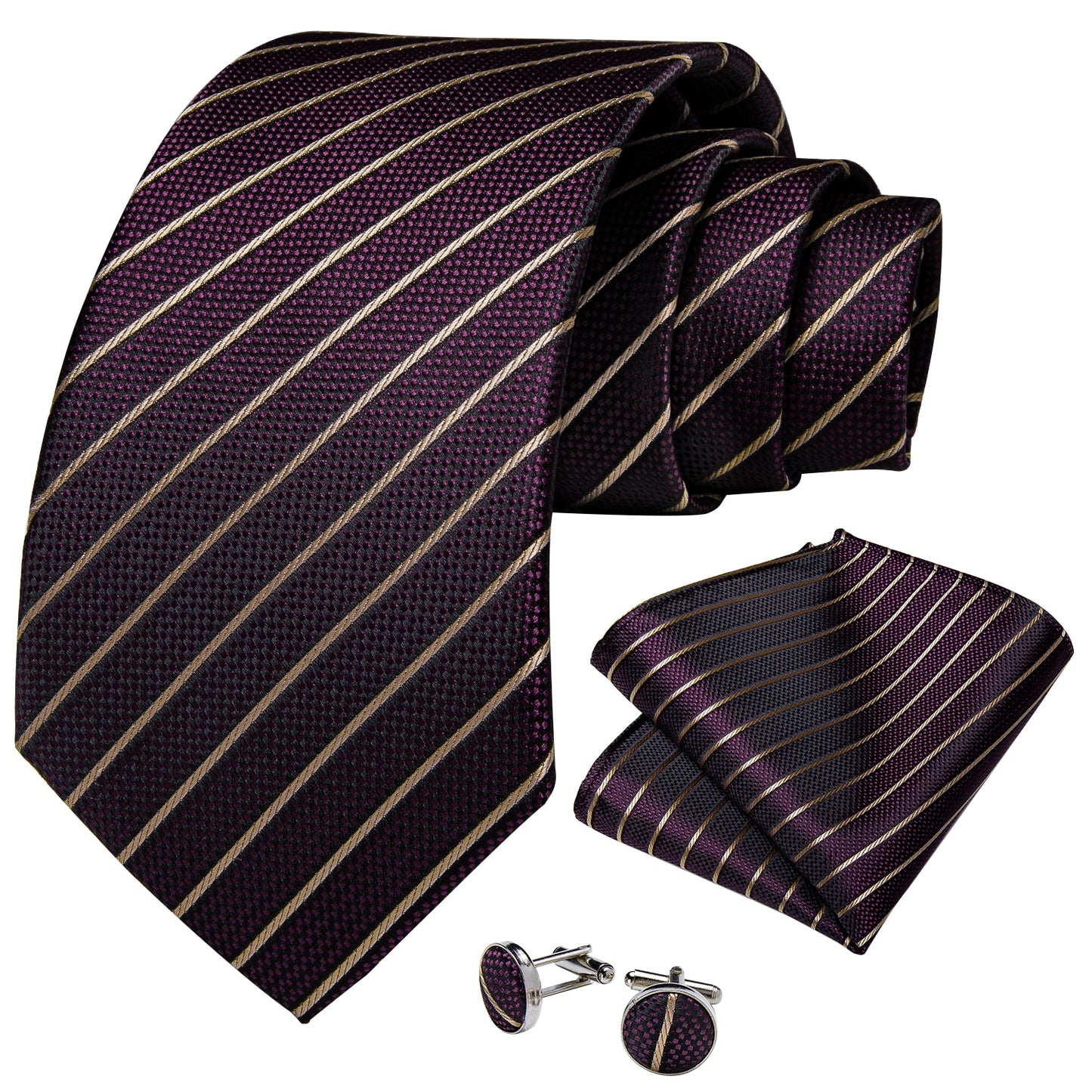 Striped Silk Ties Set