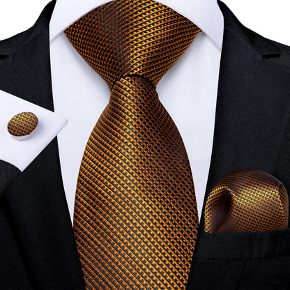 Orange Silk Ties Set