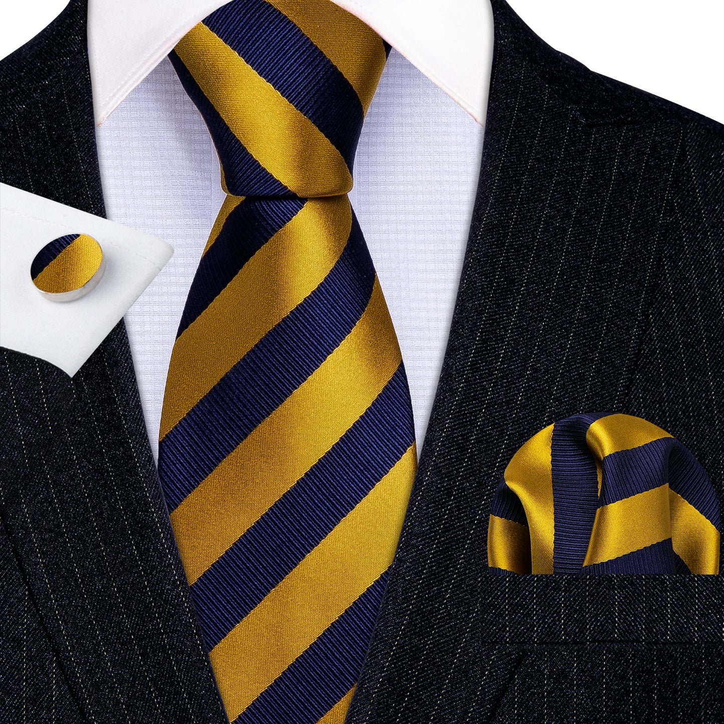 Striped Silk Tie Set