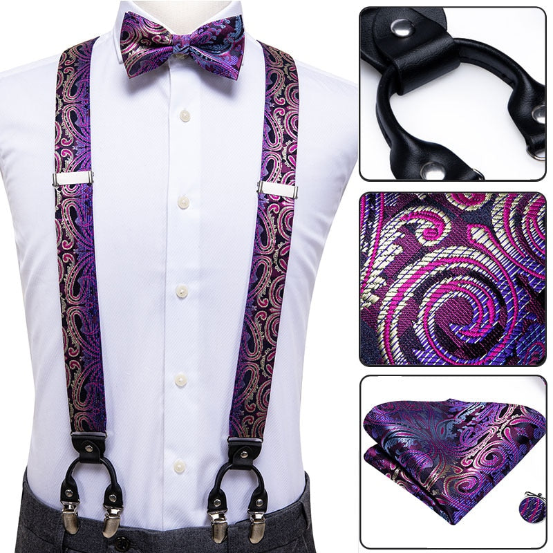 Luxury Bow Tie & Elastic Suspenders