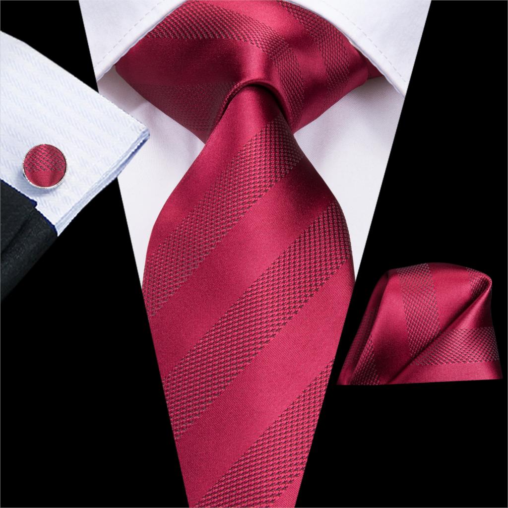 Striped Silk Business Tie Set