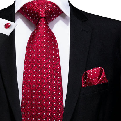 Burgundy Paisley Silk Tie