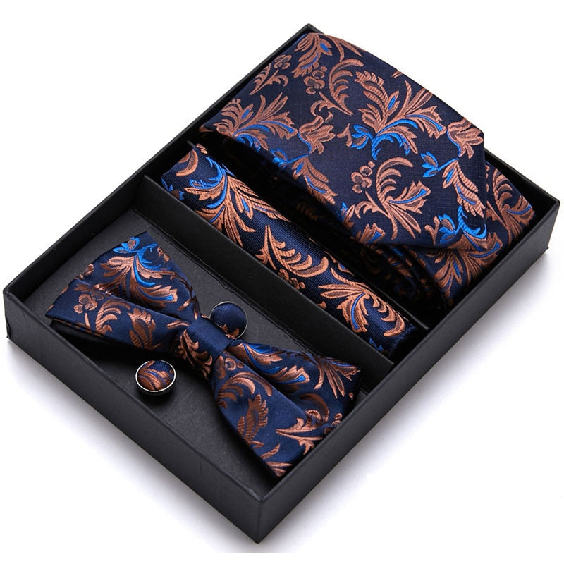 Gift Box Floral Necktie Set