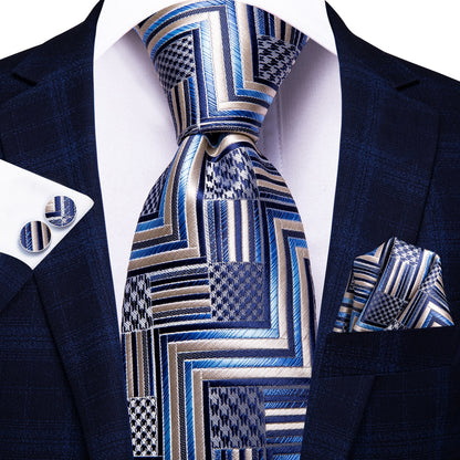 Blue Striped Novelty Tie