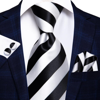 Striped Silk Business Tie Set