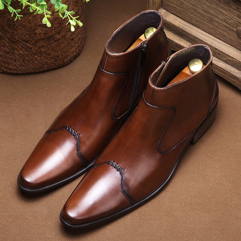 Luxury Mens Genuine Leather Boots