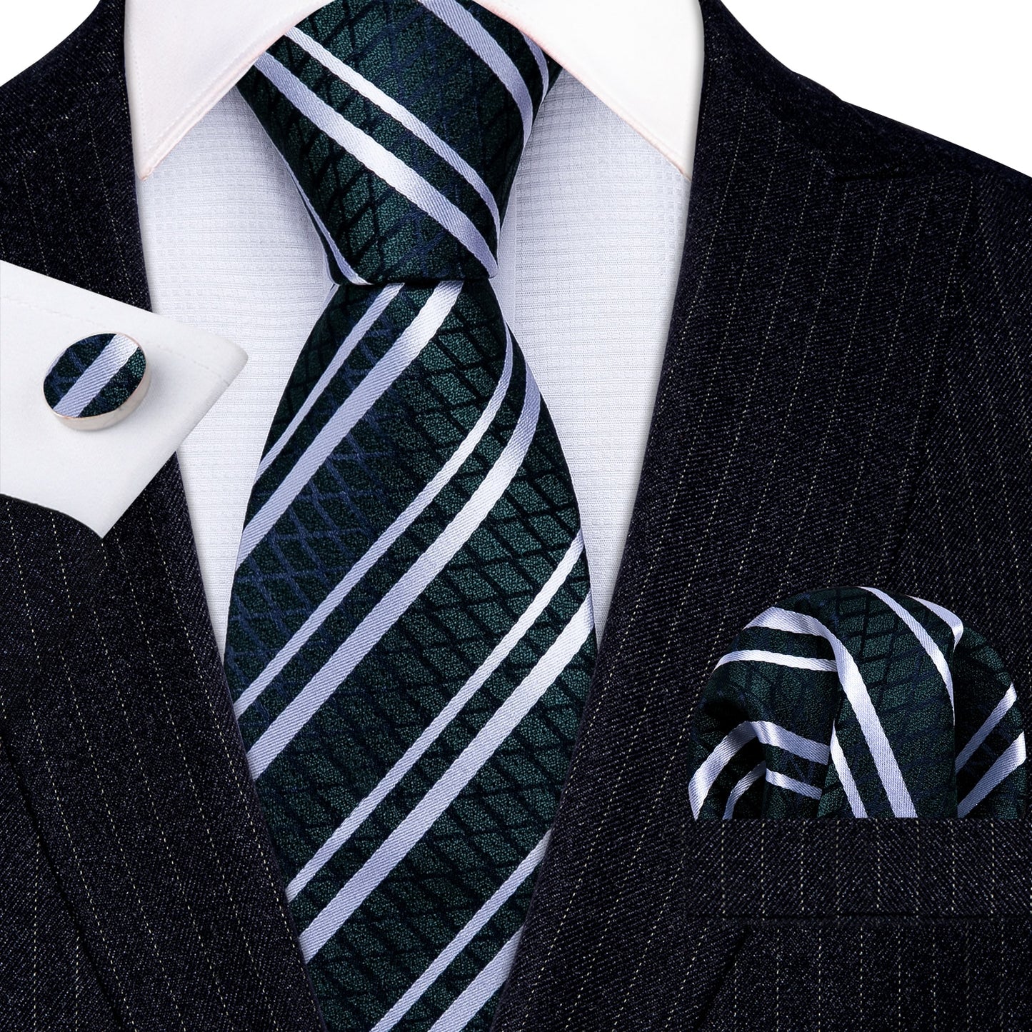 Striped Silk Tie Set