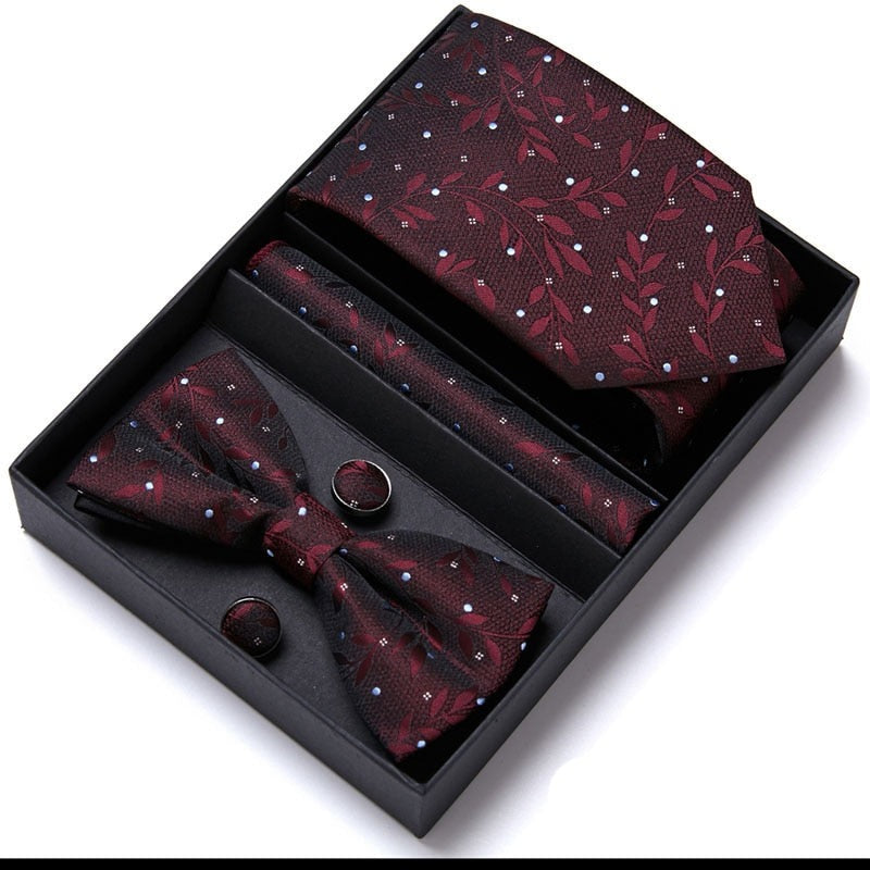 Gift Box Floral Necktie Set